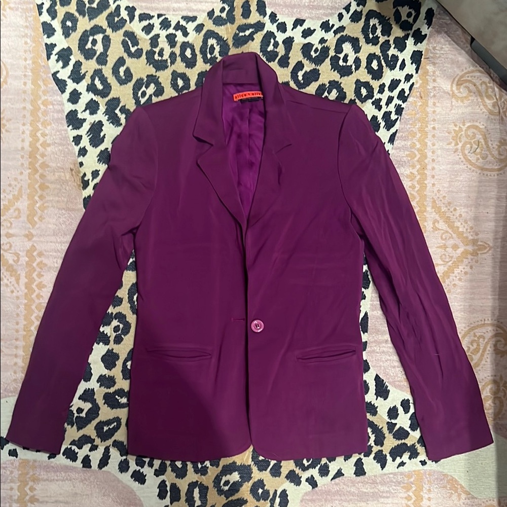 Alice + Olivia purple blazer S
